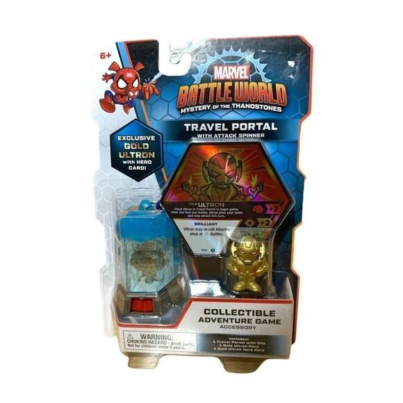 Funko Marvel Battleworld: Series 1 Travel Portal Gold Ultron Collectible Toy New - Picture 1 of 9